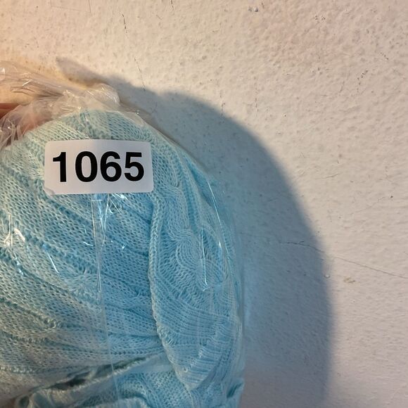 J. McLaughlin ladies sweater mint green blue large cable knit cotton modal - Picture 9 of 10